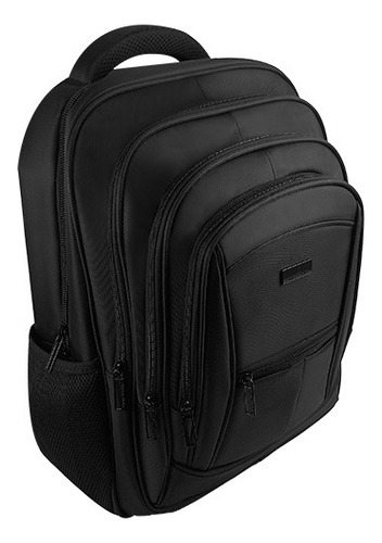 Mochila Para Laptop 15.6 -17 Essentials Plus Perfect Choice Color Negro Diseño De La Tela Lisa