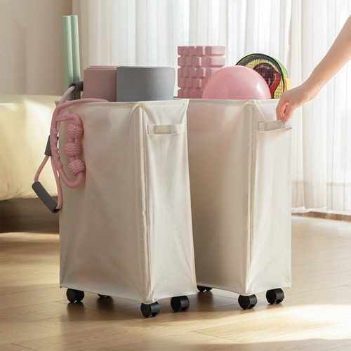 Cesto De Ropa Con Ruedas, Cesto De Ropa Enrollable Plegable