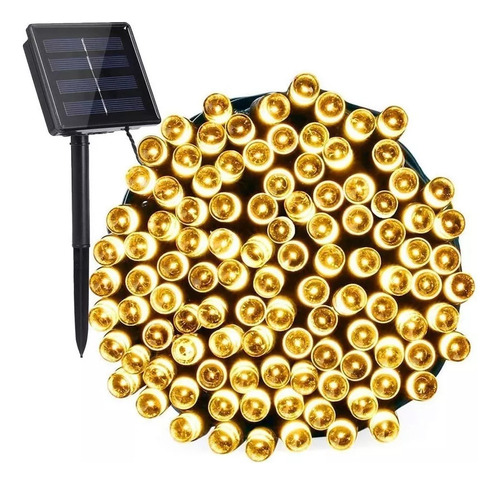Proyector De Jardín Fio De Luz Solar 22m200led A Prueba De A