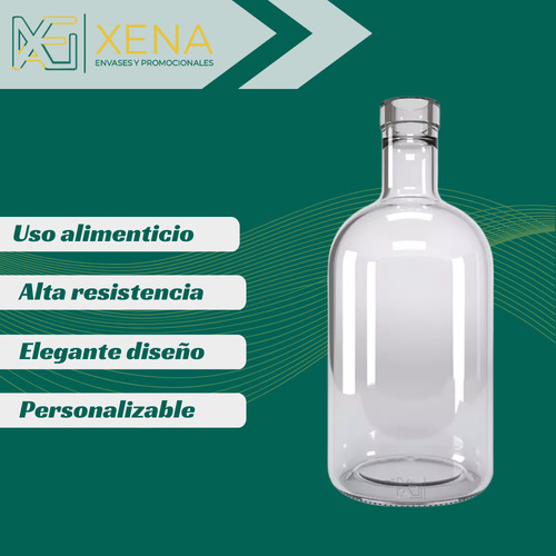 Botella Vidrio Mezcalera Tequilera 750 Ml 30 Pzs Mayoreo