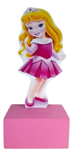 Alcancia Centro De Mesa Bella Durmiente Aurora Bebe Fiesta Aurora Rosa Claro