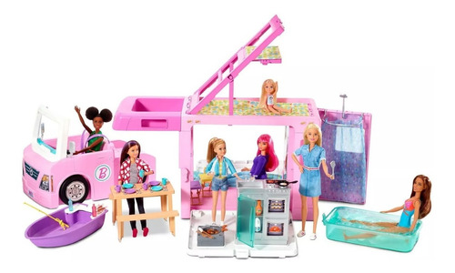 Barbie Caravana Camper Mattel Barbie Cámper De Barbie 3 En 1