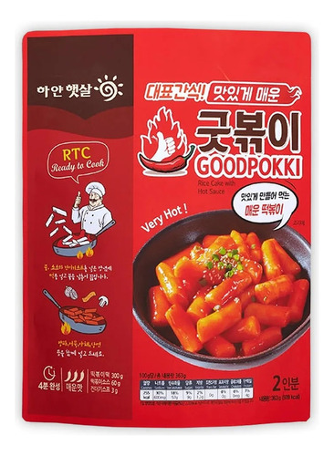 Comida Coreana Tteokbokki Super Picante Instantáneo 