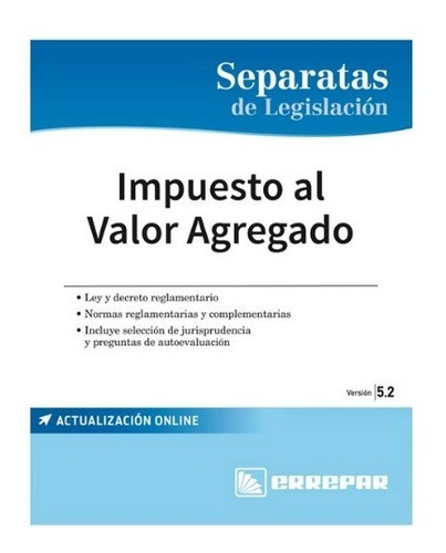 Imagen 1 de 5 de Separata Ley Iva Impuesto Al Valor Agregado
