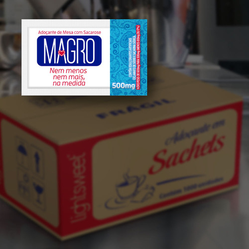 Adoçante De Mesa Magro Tradicional Caixa Com 1000 X 0,5g