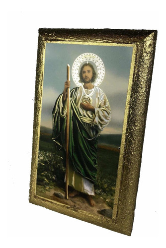 Imagen 1 de 4 de Cuadros De San Judas Tadeo 5piezas De 12cm