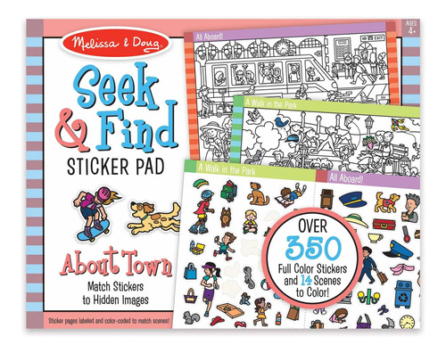 Melissa & Doug Seek And Find Sticker Pad Around Town
