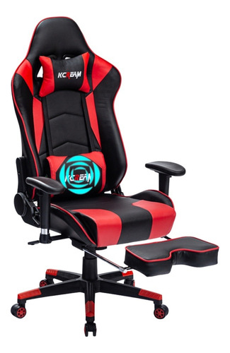 Silla Gamer Fenix Negro Con Rojo 