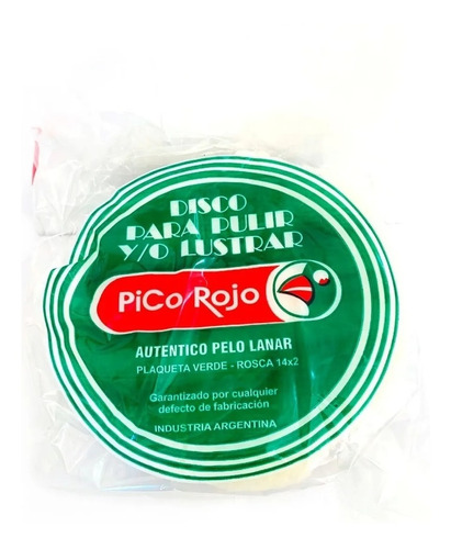 Paño De Pulido Y Lustre Pico Rojo Plaqueta Verde