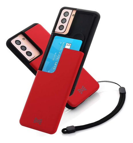 Funda Para Galaxy S21 Plus Toru Wallet Red