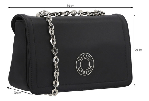 Bolsa Crossbody Para Mujer Westies Negro Hbjiattian3we Acabado de los herrajes Níquel Diseño de la tela Liso