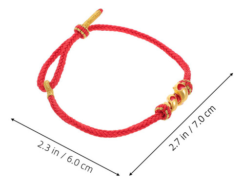 Pulsera De Hilo Rojo De 2 Piezas: Año De La Serpiente 2025 H