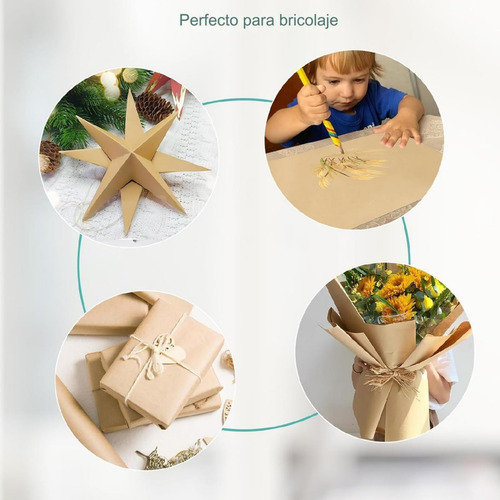 Papel Envoltura Kraft Rollo 45cm X3000cm, Papel Kraft Papel