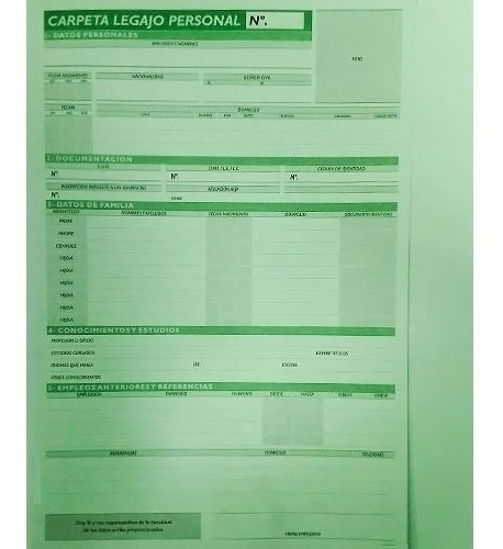 Imagen 2 de 7 de Carpeta Legajo De Personal 2055h Paquete X25 Carpetas