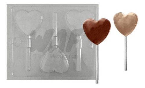 Molde/placa Para Chupetin Corazon Grande X5