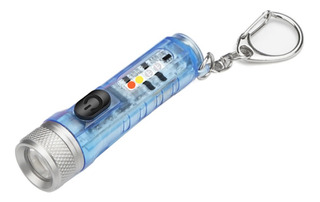 Vi.yo Mini Linterna Mosquetón Mini Linterna Mini Linterna LED Linterna Llavero con Abrazadera Vertical Mini LED Llavero Luz Azul 