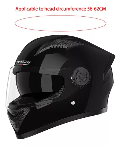 Casco De Motocicleta Antivaho Casco De Negro Brillante