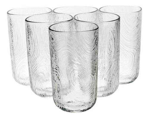Set X 6 Vaso Vidrio 355 Cc Agua Tragos Pasabahce Linden