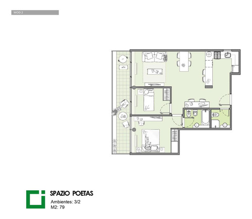 Departamento En Venta 3 Ambientes Devoto