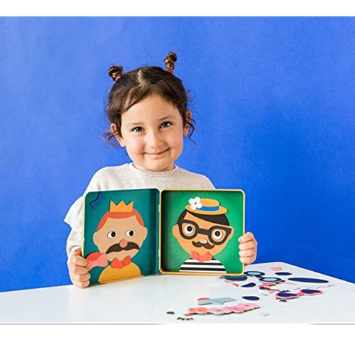 Petit Collage Funny Face Magnetic Travel Play Set - Juego Di