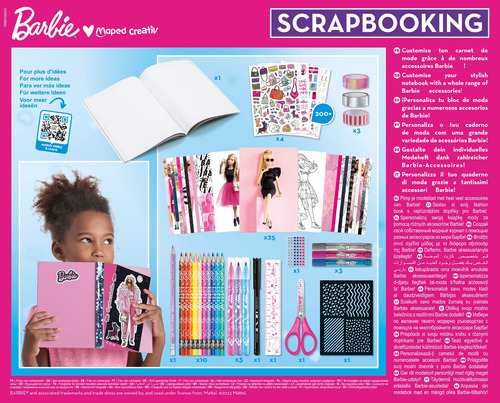 Maped Scrapbooking Barbie - Cuaderno Con Mutiples Accesorios Rosa Barbie 2024
