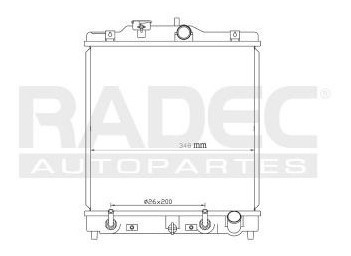 Radiador Honda Civic 2001 L4 1.5/1.6/1.7 Lts Auto