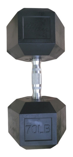 Mancuerna Hexagonal Wod Pro 70 Lb Cromada Moleteada