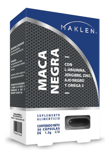 Maca Negra Vigorizante Natural L-arginina Jengibre Zinc