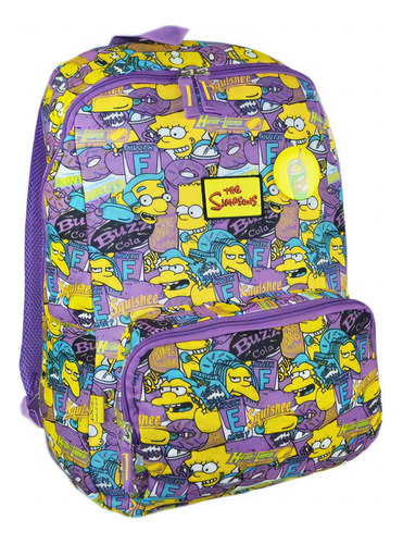 Mochila The Simpsons Escolar Roxa Pacific Cor Roxo