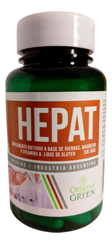 Hepat Original Green 60caps Hierbas, Magnesio Y Vitamina A Neutro
