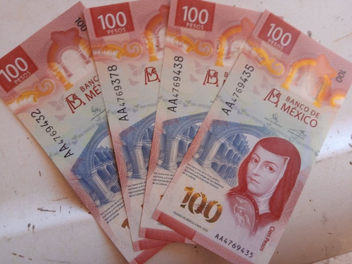 Billetes Nuevos, Sor Juana, Serie Aa, Coleccionables