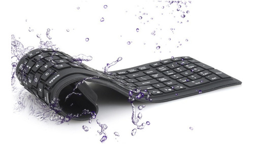 Teclado Bluetooth De Silicona Plegable Impermeable Inalámbri