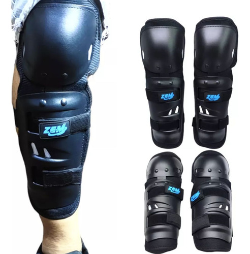 Joelheiras Cotoveleiras Caneleiras Proteção Moto 4 Peças Zem