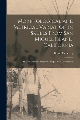 Libro Morphological And Metrical Variation In Skulls From...
