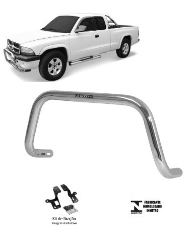 Quebra Mato Cromado Dakota 1999 A 2001 Parachoque Impulsão