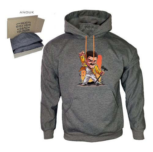 Imagen 3 de 5 de Buzo/hodie Freddie Mercury Estampado Unisex Y Niños