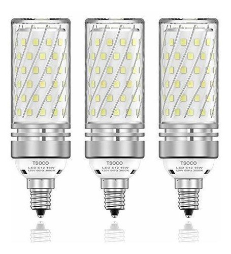 Bombillas Led E12, 16w, Equivalente A 120w, 3000k, 1400lm,