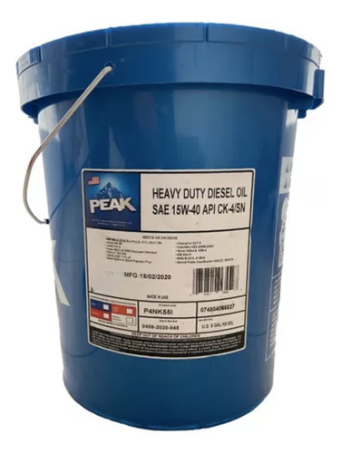 Aceite Para Motor Peak Heavy Duty 15w-40 Ck-4 / Sm 5 Galones