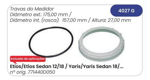 Porca Flange + Guarnição Da Bomba Combustivel Toyota Etios