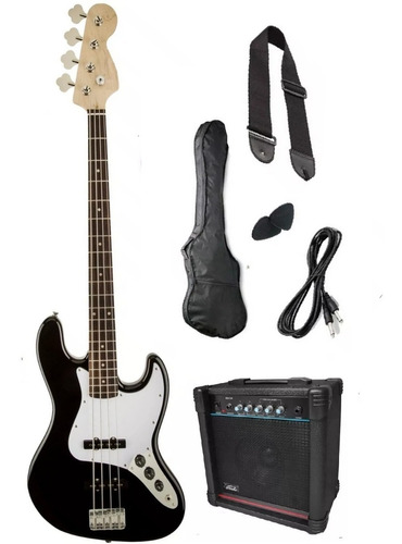 Gran Pack Bajo Electrico Amplificador Accesorios Mod J-bass