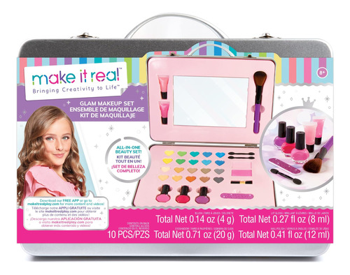 Make It Real: Set De Maquillaje Glam - Estuche Rígido De Via