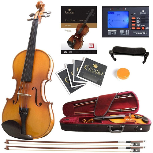 Mendini Mv400 Violin Con Sintonizador De Madera Maciza (xmp)