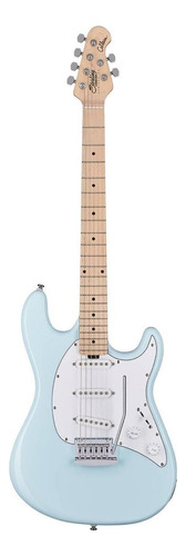 Guitarra eléctrica Sterling Cutlass CT30SSS de álamo daphne blue con diapasón de arce