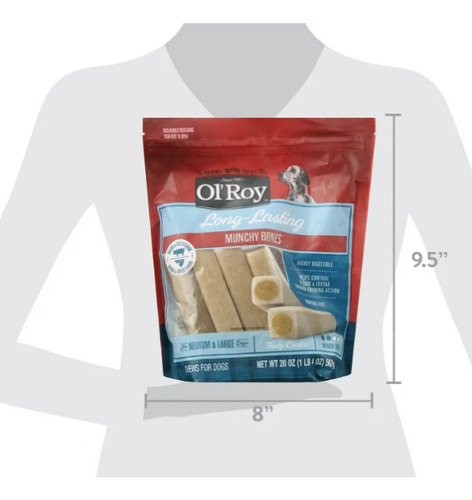 Ol' Roy Munchy Bone Dog Treats Bacon & Cheese, 20 Oz 7 Count