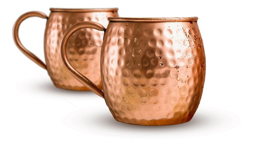 Set 2 Mug Martillado 100% Cobre - República Del Cobre