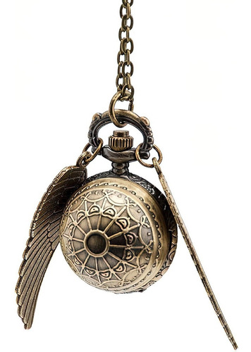 Collar Reloj Snitch Harry Potter Runas + Estuche Dayoshop