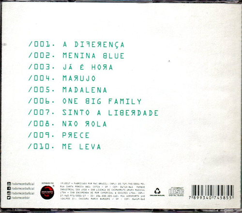 Imagem 2 de 2 de Cd Chimarruts A Diferença