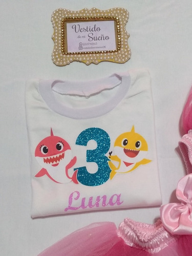 Body/remera Babyshark De 0 A 3 Años