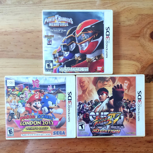 Power Rangers + Street Fighter Iv + Mario Sonic Nintendo 3ds