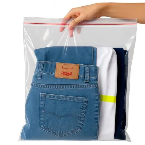 Saco Zip Lock 20x28 C/10 Unidaddes Plástico 0.12m Hermético Viagem Embalagem Plástico Reforçado Transparente Vedação Alimentos Congelamento Organização Armazenamento Roupas Brinque